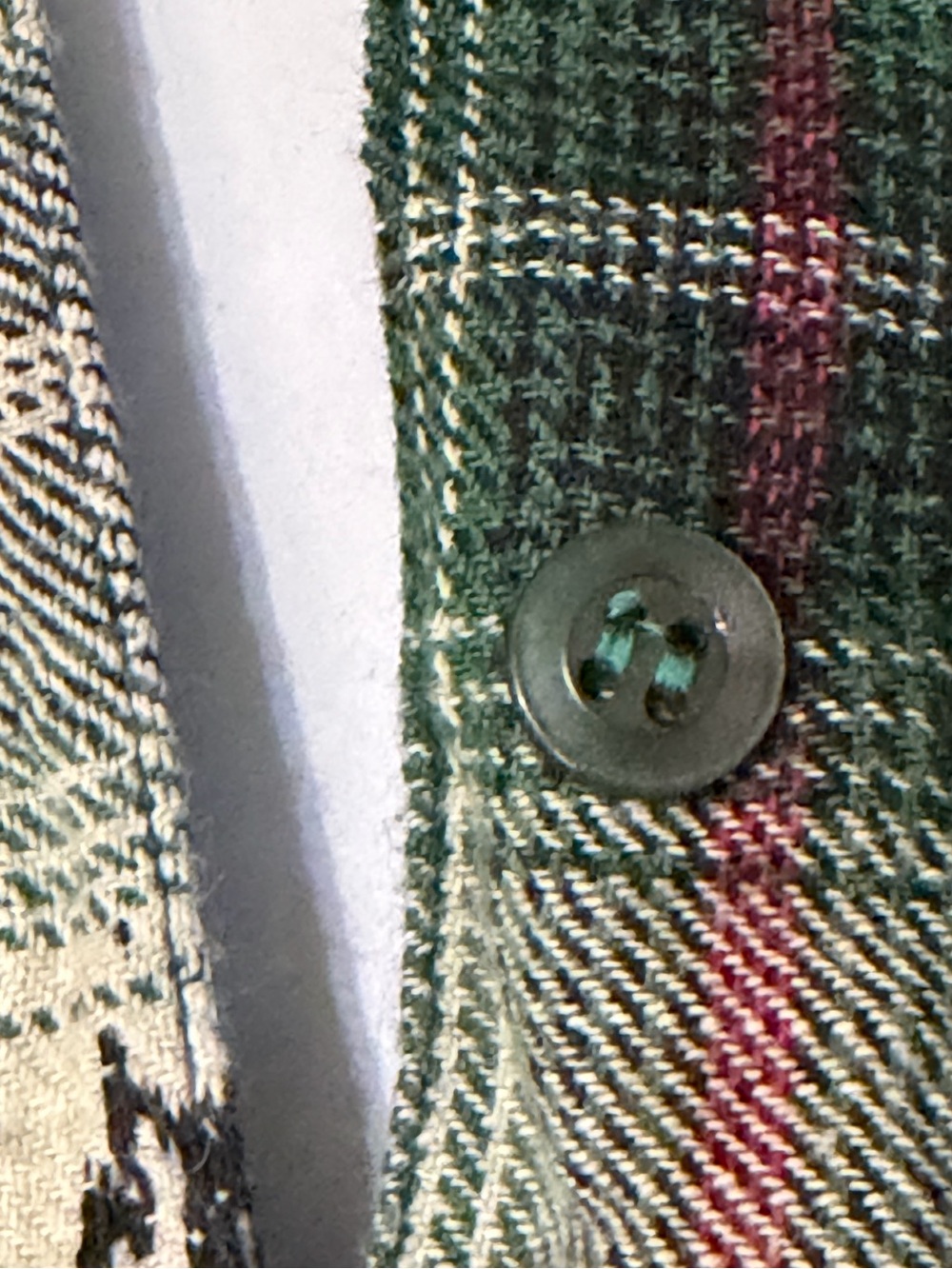 Vintage 80’s 90’s Flannel Green Plaid Shirt Oversized Nepal Aztec Women’s Sz L - Picture 2 of 8